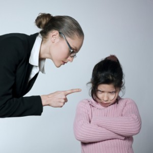 Child Pouting and Getting in Trouble