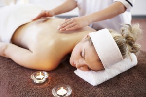 Relaxing Reiki Treatment on Woman